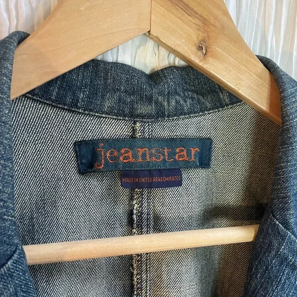 67% OFF❣️Jeanstar Distressed Jean Jacket Blazer-style, M - Picture 12 of 12